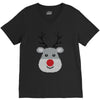 christmas reindeer rudolph V-Neck Tee