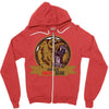 danger angry bear Zipper Hoodie