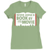 never judge a book by its movie Ladies Fitted T-Shirt