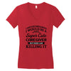 i never dreamed i would be a super cute caregiver but here i am killin Women's V-Neck T-Shirt