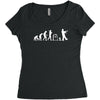 zombie evolution Women's Triblend Scoop T-shirt