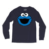 Cookie Monster Face Long Sleeve Shirts