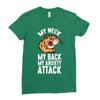 my neck my back my anxiety attack opossum guys tee Ladies Fitted T-Shirt