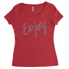 cute enjoy Women's Triblend Scoop T-shirt