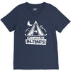 white ink camping is in tents funny V-Neck Tee