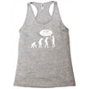 banksy funny human evolution indie Racerback Tank