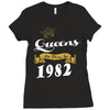 queens are born in 1982 Ladies Fitted T-Shirt