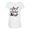 My 1st Disney Trip Maternity Scoop Neck T-shirt