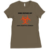 zombie response unit t shirt funny dead brains s 3xl Ladies Fitted T-Shirt