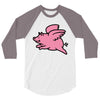 flying pig 3/4 Sleeve Shirt