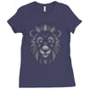 lion face lines Ladies Fitted T-Shirt