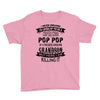 Super Cool Pop Pop Of A Freaking Awesome Grandson Youth Tee
