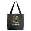 july girl is a perfect combination of princess and warrior Tote Bags