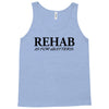 funny t shirt rehab is for quitters rude tee offensive shirt Tank Top