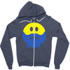 bearded smiley face Zipper Hoodie