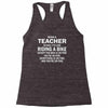 being a teacher is easy Racerback Tank