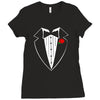 rose tuxedo t shirt Ladies Fitted T-Shirt