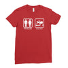 drifting   problem solved mens funny Ladies Fitted T-Shirt
