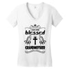 I Am One Blessed Grandmother Women's V-Neck T-Shirt
