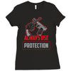 always use protection Ladies Fitted T-Shirt