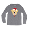 golden retriever dog with red santa's hat Long Sleeve Shirts