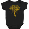tribal print elephant geometric gold animals cool Baby Bodysuit