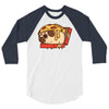 pizza pug 3/4 Sleeve Shirt