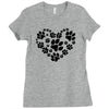 cat love paw Ladies Fitted T-Shirt