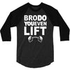 bro do you even lift baseball raglan 3/4 Sleeve Shirt
