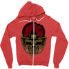 american football skull Zipper Hoodie