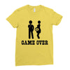 game over  funny pregnancy Ladies Fitted T-Shirt