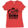 Queens Are Born In December Ladies Fitted T-Shirt
