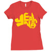 yeah nah Ladies Fitted T-Shirt