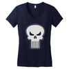 the punisher long sleeves Women's V-Neck T-Shirt