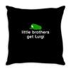 little brothers get luigi Throw Pillow