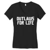 outlaws for life Women's V-Neck T-Shirt