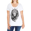 lion with crown Ladies Curvy T-Shirt