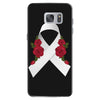 lung cancer white ribbon Samsung Galaxy S7 Case
