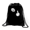 mickey fuck you rouge Drawstring Bags