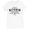 Bitcoin Satoshi Nakamoto In Crypto We Trust Ladies Fitted T-Shirt