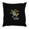 killer bunnies Throw Pillow