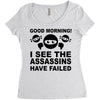good morning Women's Triblend Scoop T-shirt