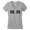 oh ok awesome Women's V-Neck T-Shirt