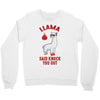 boxing llama Crewneck Sweatshirt