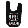 i have two titles aunt and dogmom and i rock them both Baby Bibs