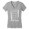 beard length chart Women's V-Neck T-Shirt