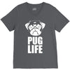 pug life dog V-Neck Tee