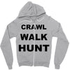 crawl walk hunt Zipper Hoodie