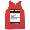 funny stag night checklist, ideal gift, christmas present Tank Top
