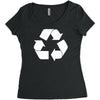 recycle symbol Women's Triblend Scoop T-shirt